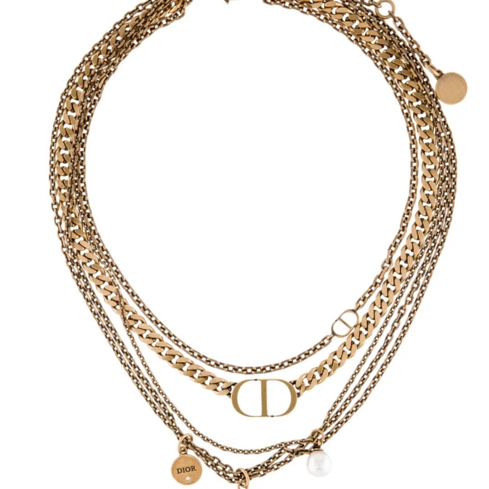 Dior Elegant Gold Layered Necklace
